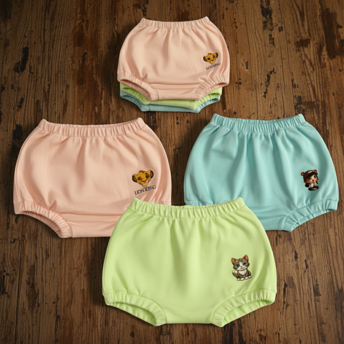 Maatritv Baby Pure Cotton Bloomers, Value Pack of 6