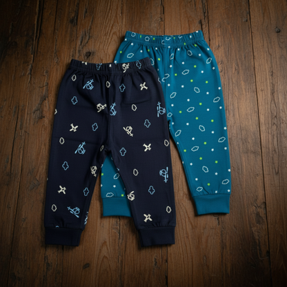 Maatritv Kids' Cotton Pajama, Assorted Pack of 2