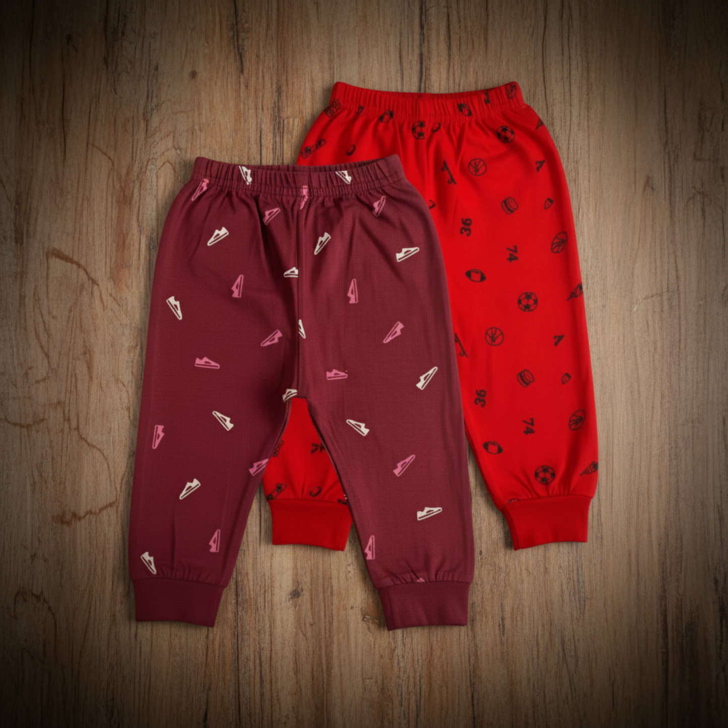 Maatritv Kids' Cotton Pajama, Assorted Pack of 2