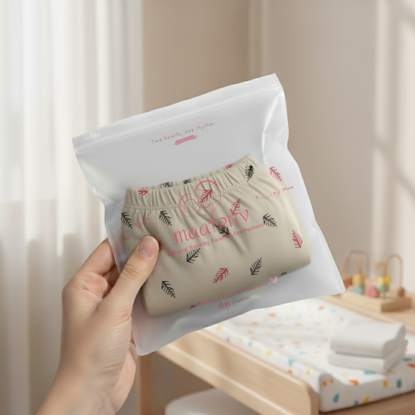 Maatritv Kids' Pure Cotton Pajama - Forest Fern Print