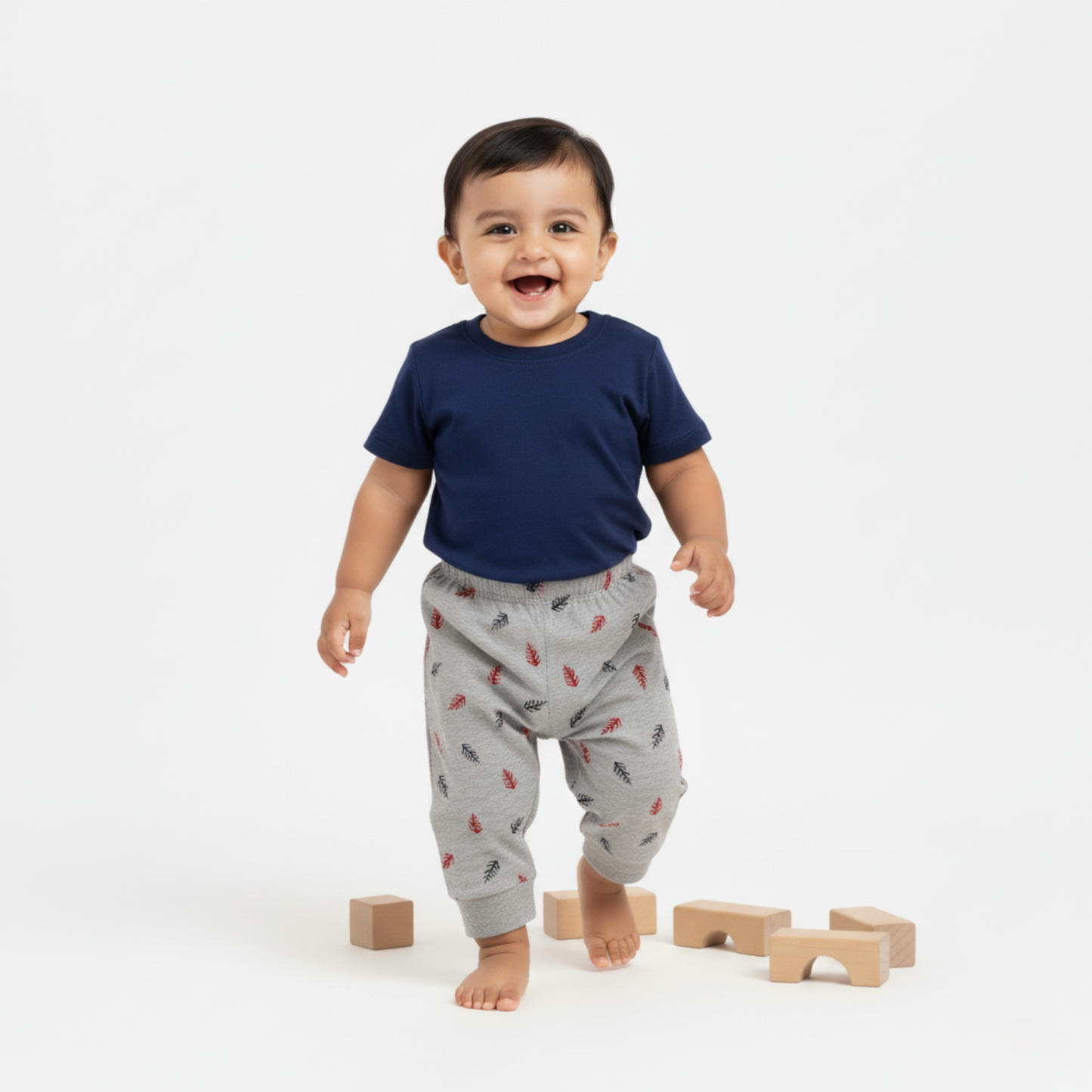 Maatritv Kids' Pure Cotton Pajama - Forest Fern Print