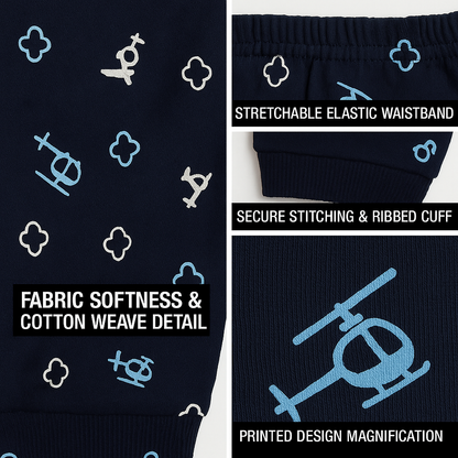 Maatritv Kids' Pure Cotton Pajama - Sky Explorer Print