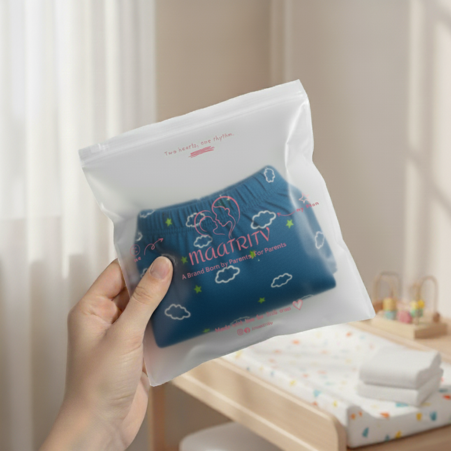 Maatritv Kids' Pure Cotton Pajama - Starry Night Print