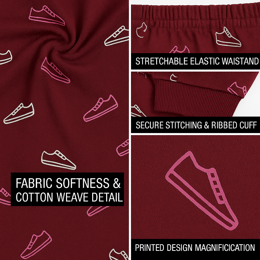 Maatritv Kids' Pure Cotton Pajama - Trendy Kicks Print